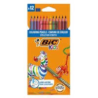LÁPIS DE CORES BIC EVOLUTION STRIPES 12 CORES